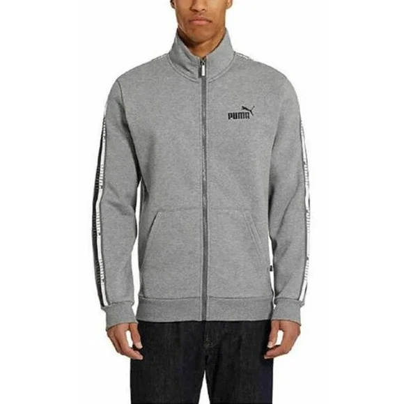 PUMA Full Zip Fleece Track Jacket Grey Size Small - Picture 2 of 14